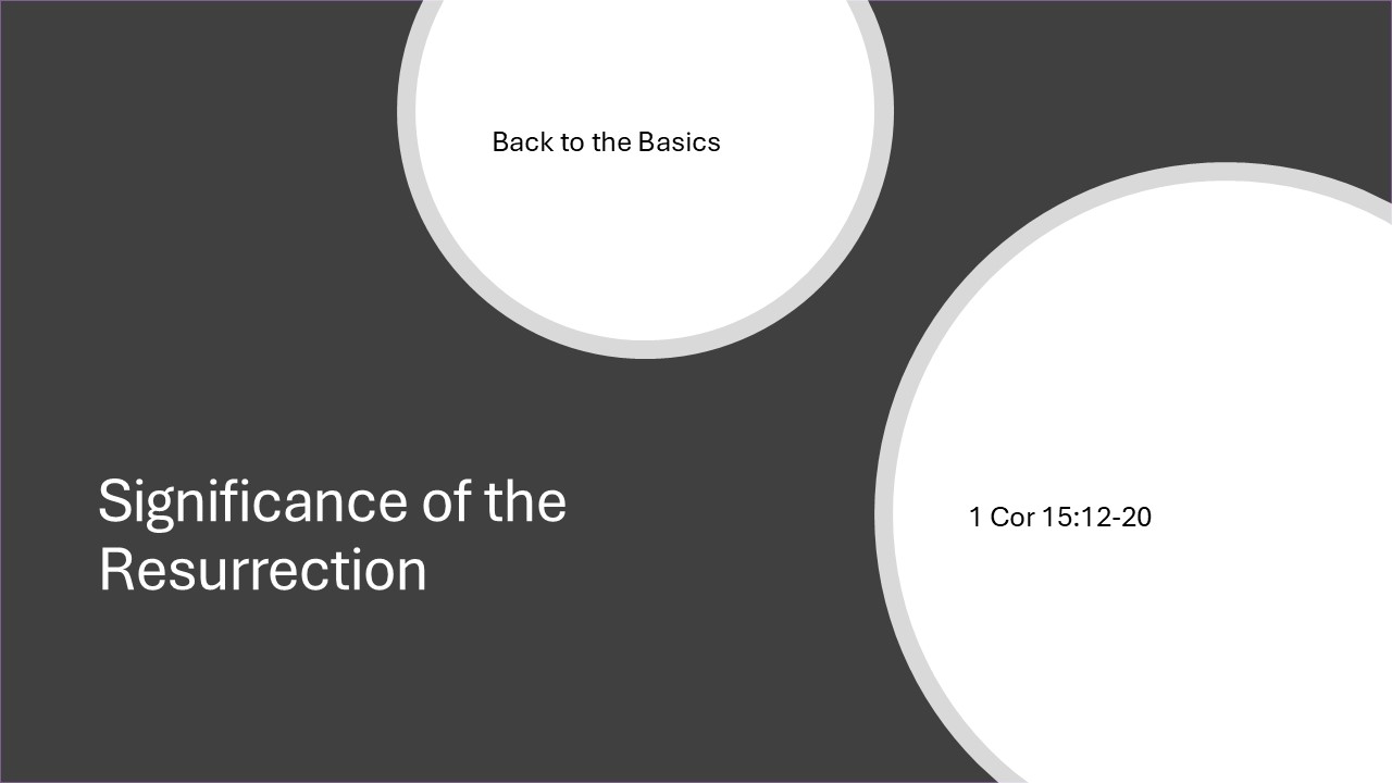 Significance of the Resurrection